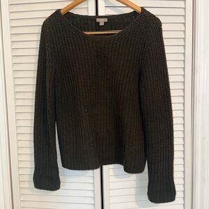 J. Jill Green Knit Sweater - S Petite